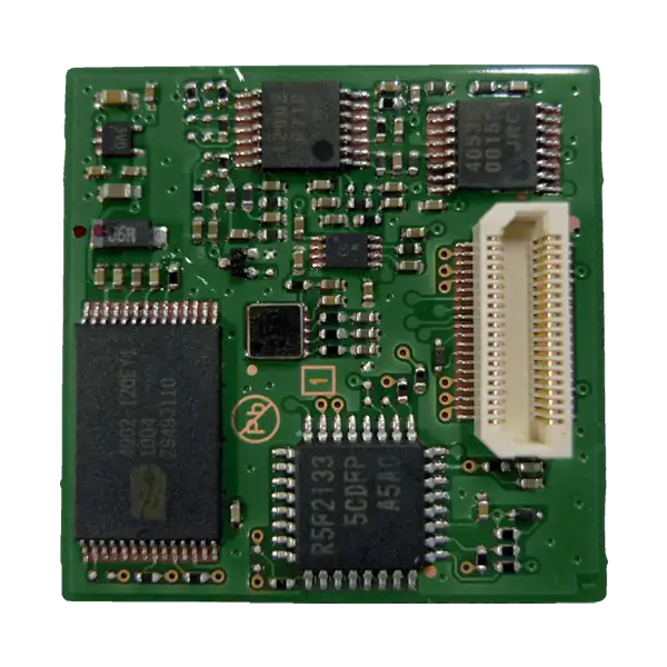 Green Electronic Circuit Board with Components