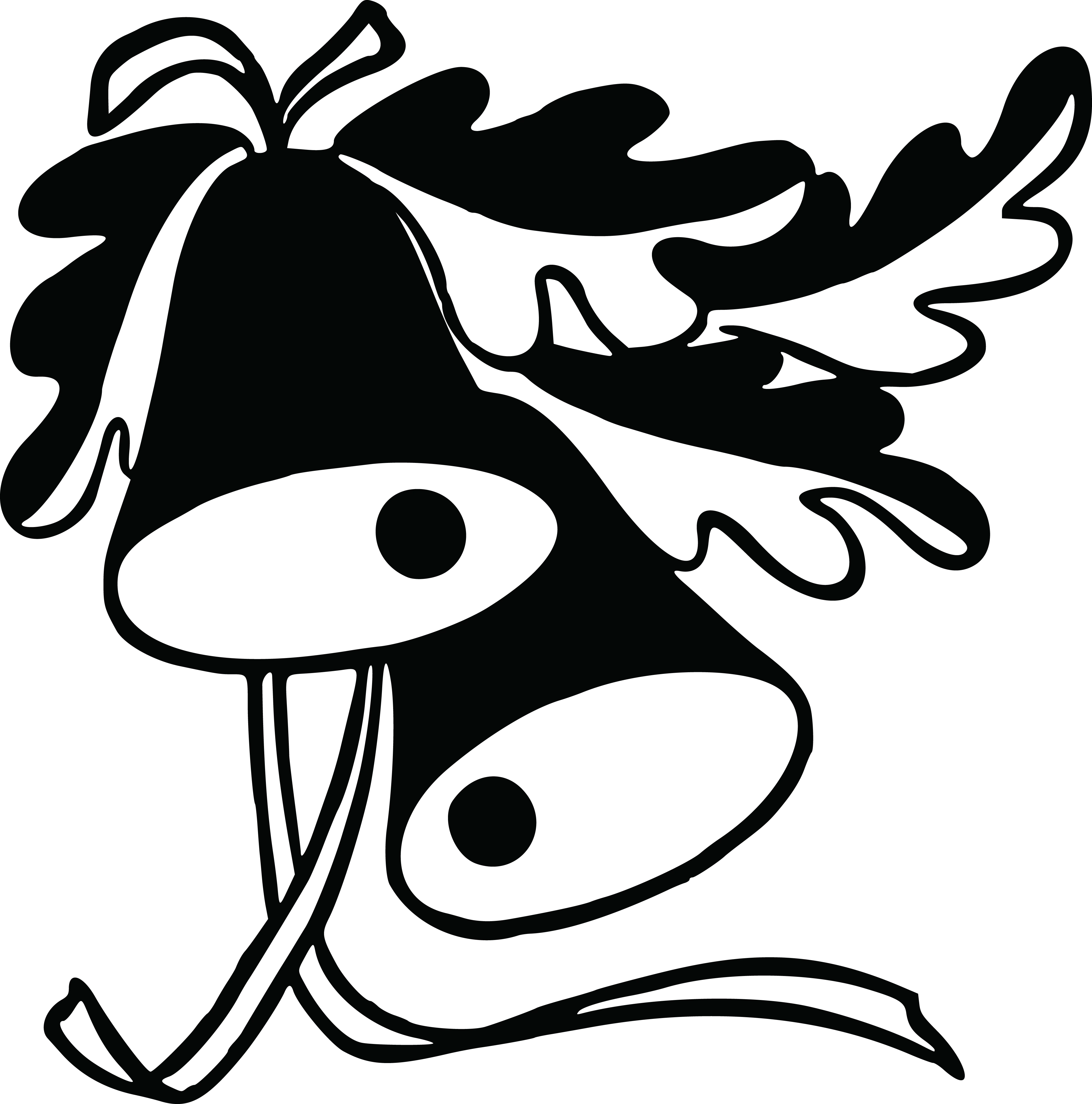 Silhouette of Bells with Ribbon