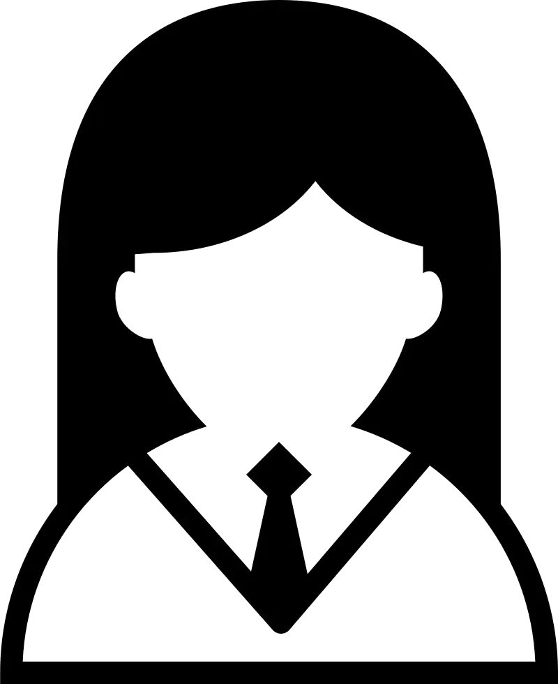 Black and white female avatar profile icon