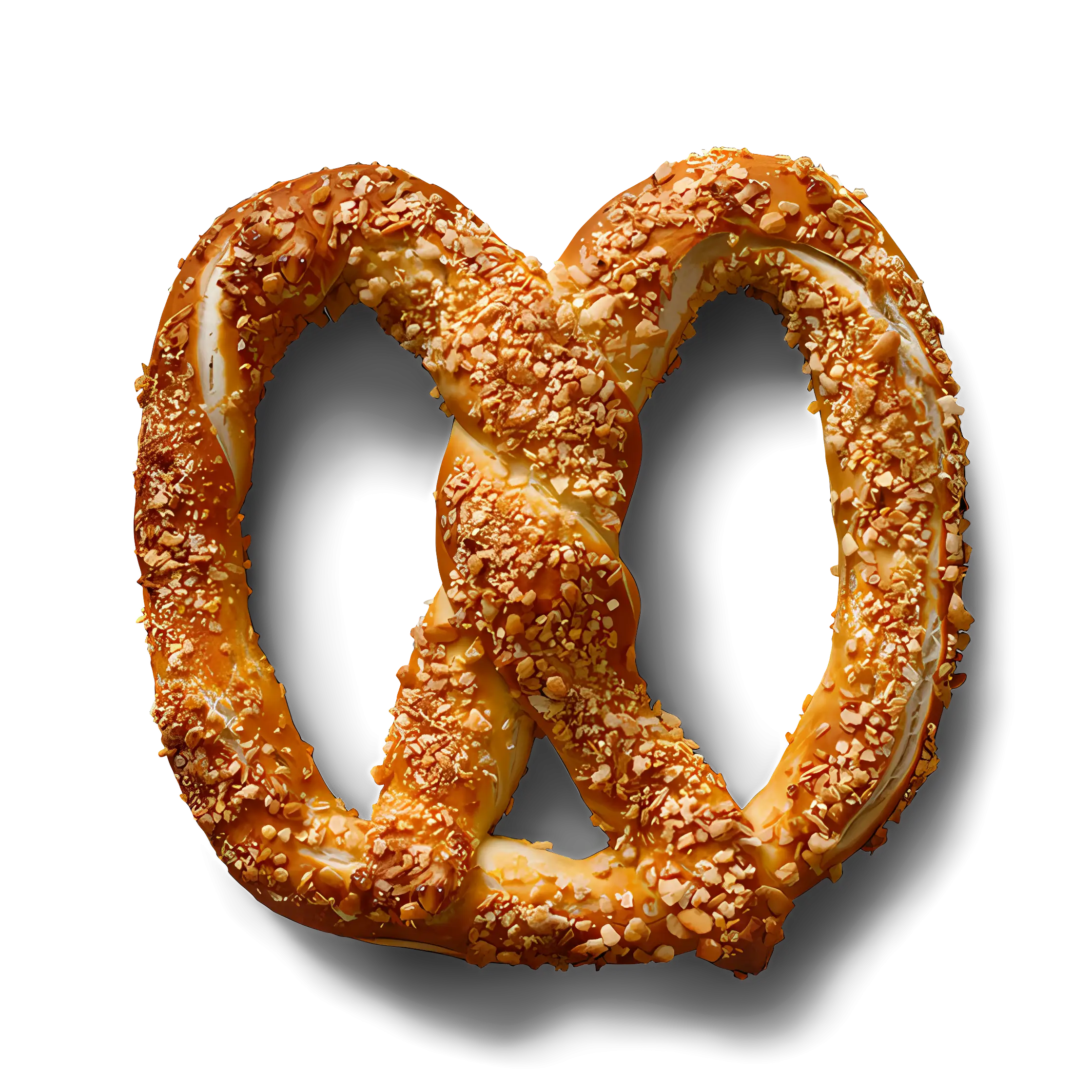 Nut-Coated Traditional Pretzel