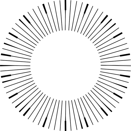 Radial Line Circle Abstract Design
