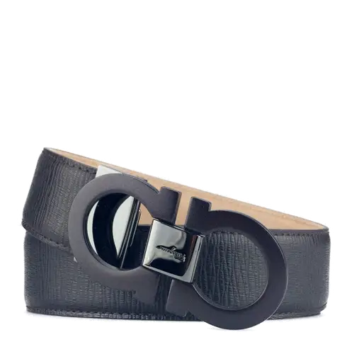 Stylish Black Leather Belt