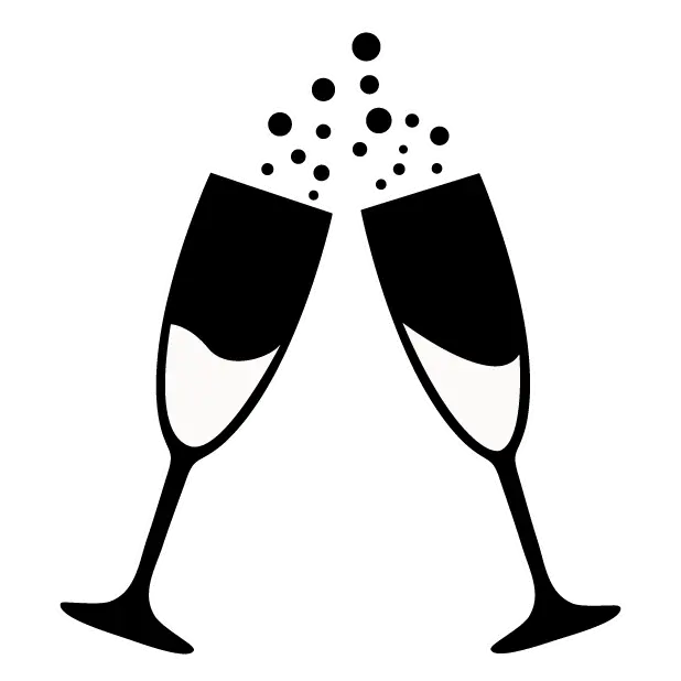 Champagne Glasses Toasting