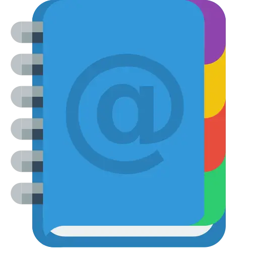 Blue Notebook with Colorful Tabs