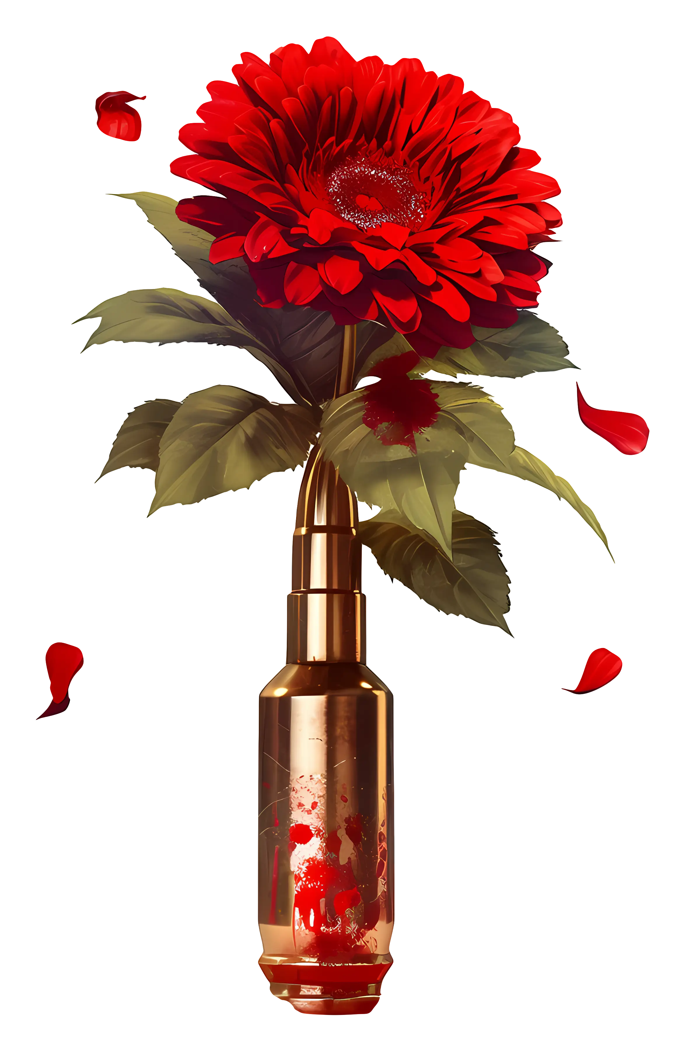 Flower in Bullet Symbolizing Peace