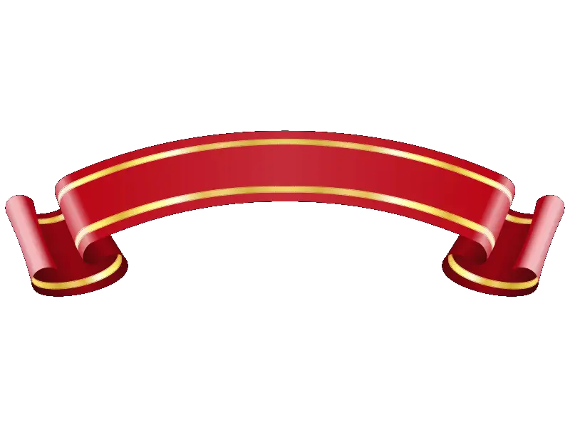 Red Ribbon Banner for Decoration