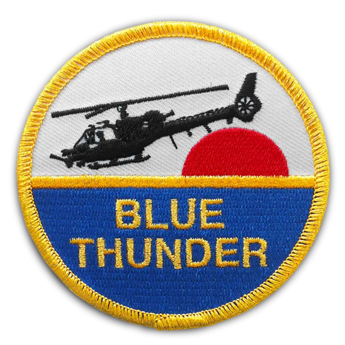 Blue Thunder Embroidered Patch