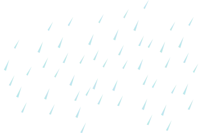 Falling Raindrops on Transparent Background