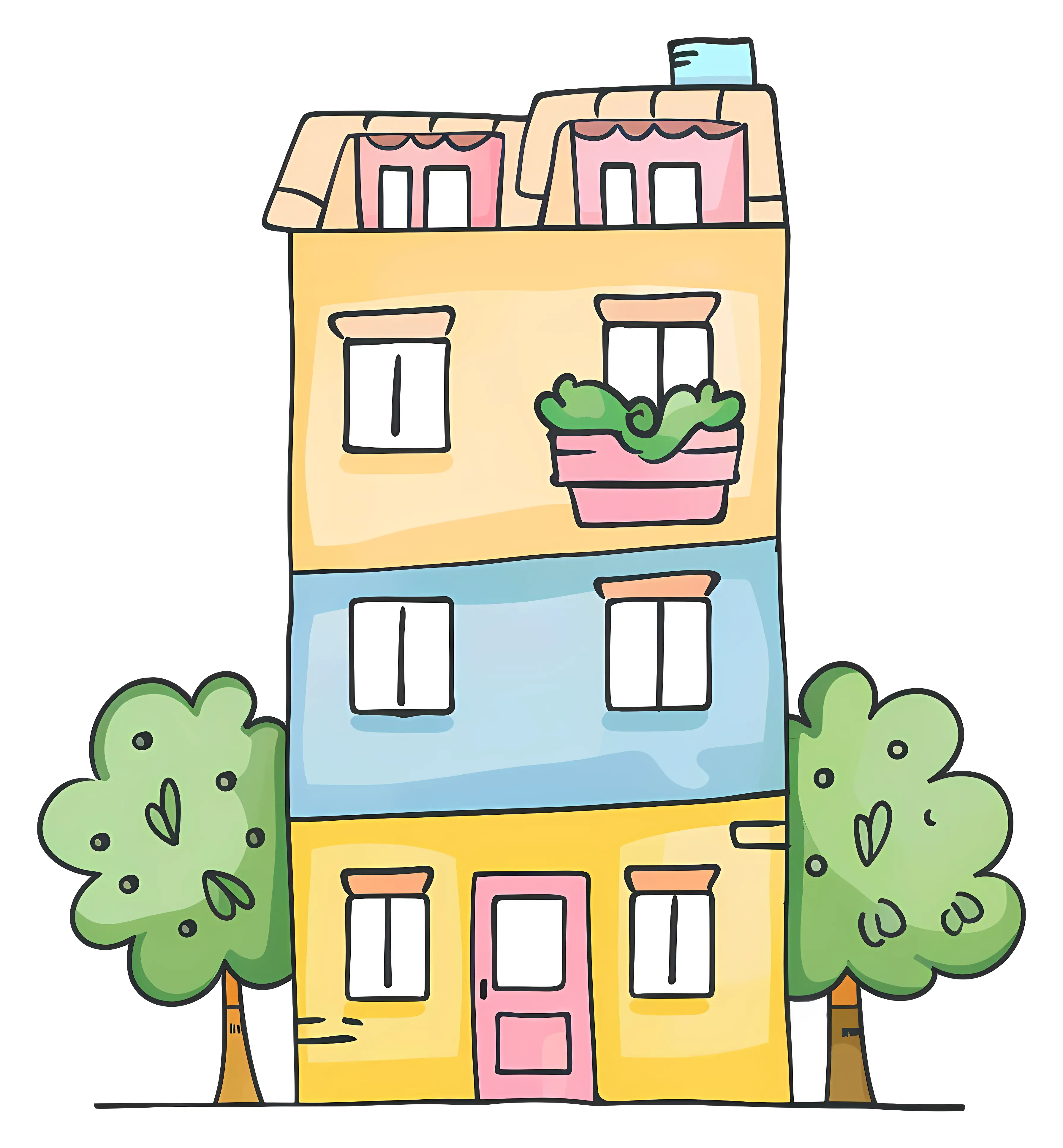 Small Cute Doodle House