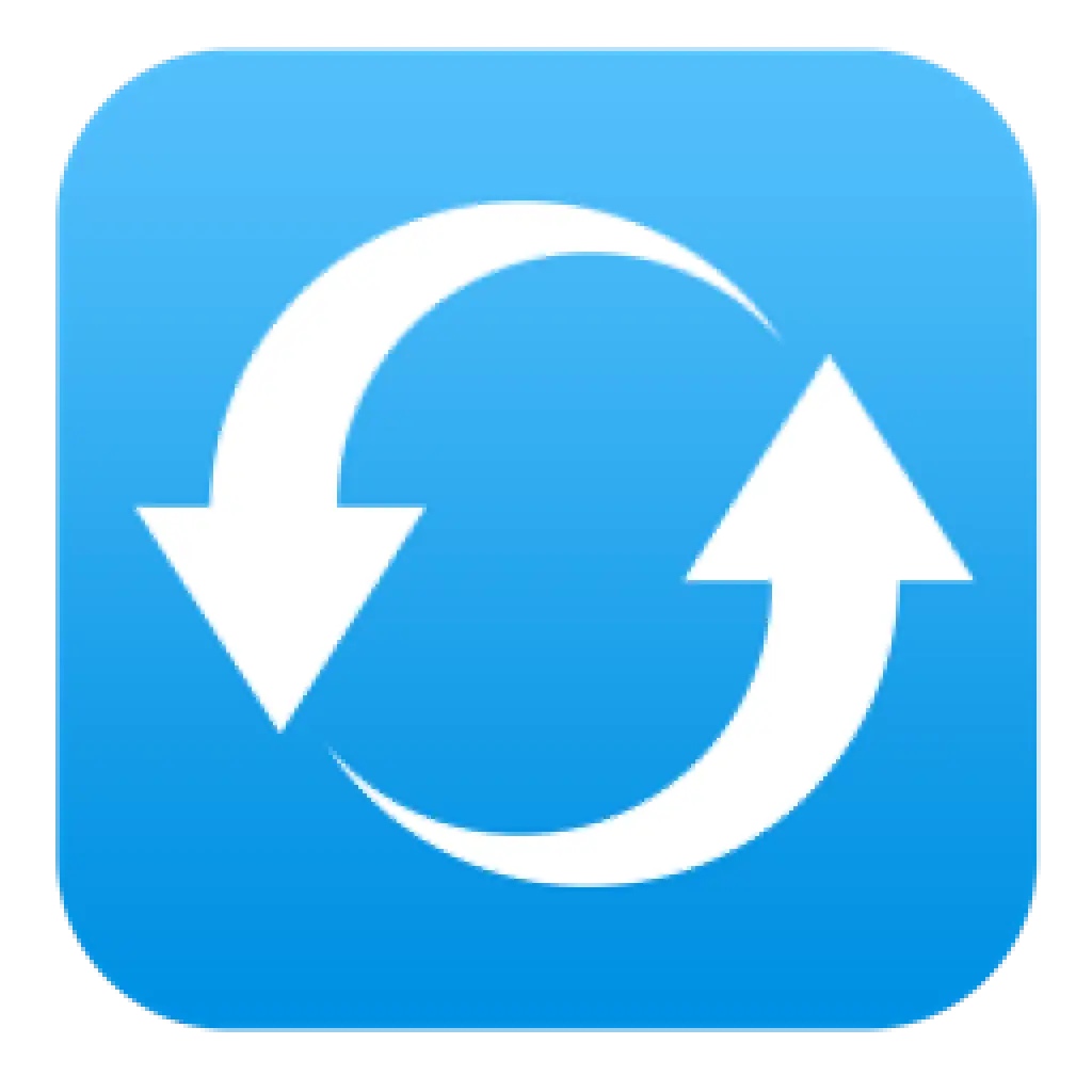 Blue Refresh Icon with Circular Arrows