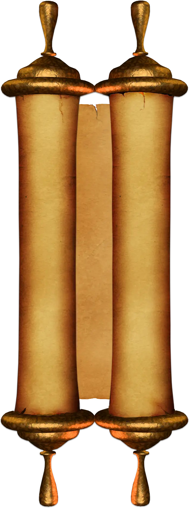 Antique Scroll with Golden Handles