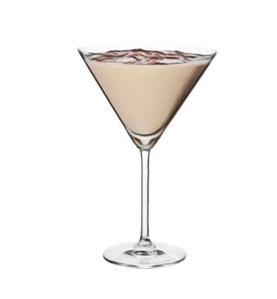 Creamy Cocktail in a Martini Glass