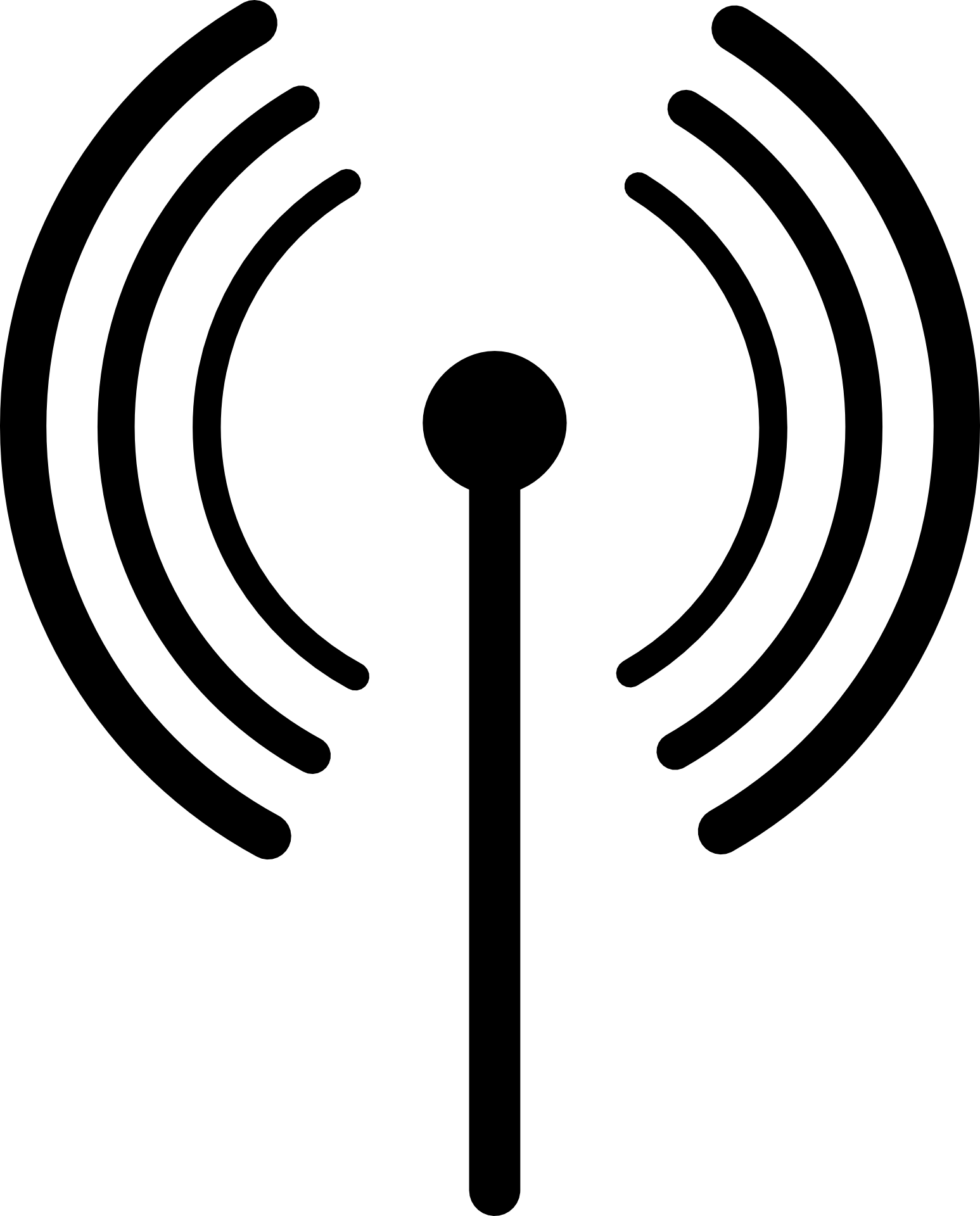 Black Wireless Network Icon