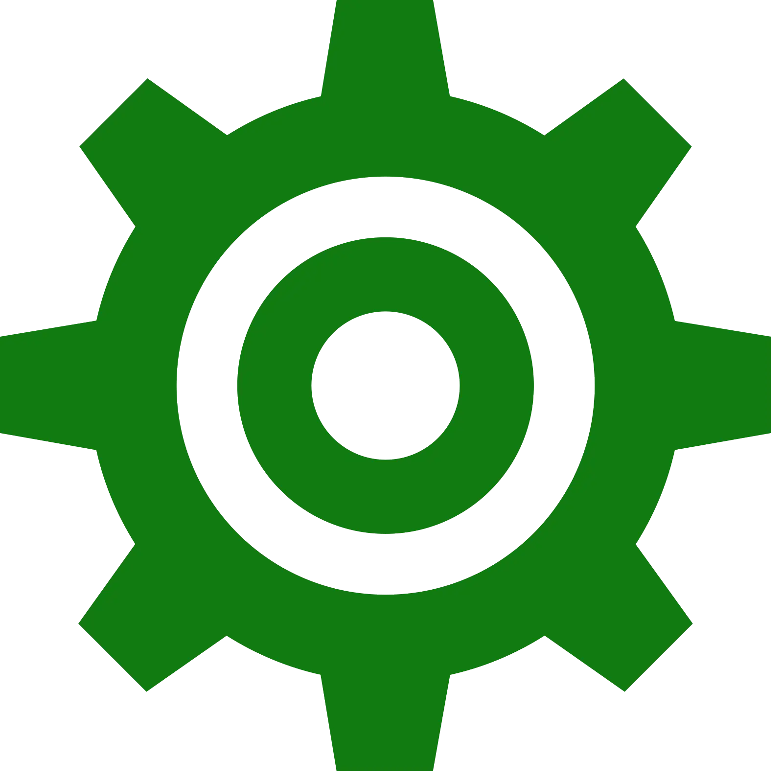 Green Gear Icon Design