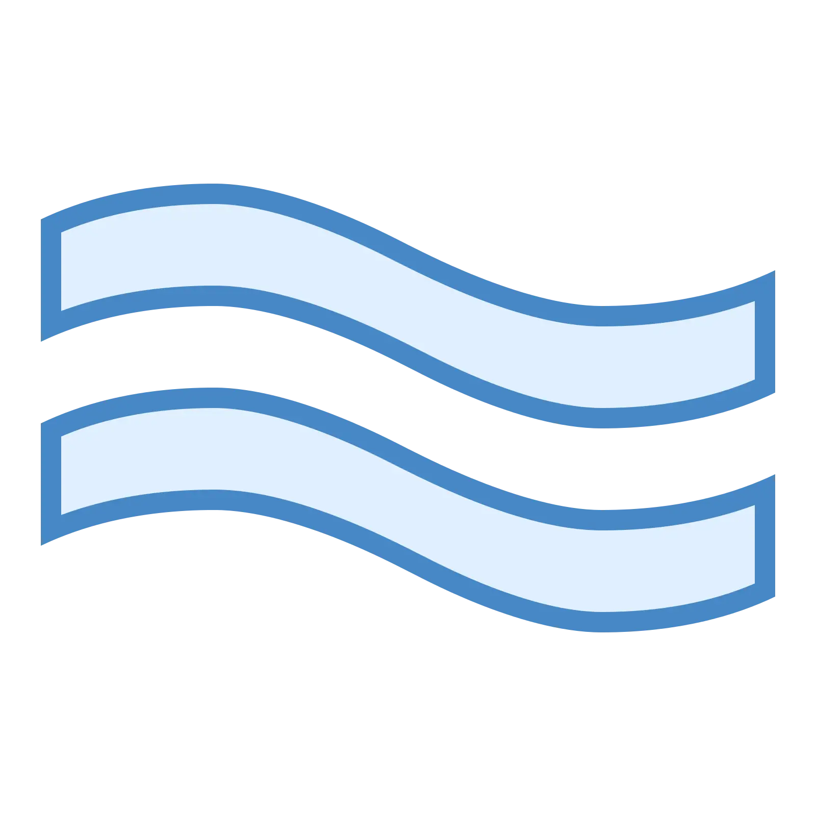Blue Wavy Lines Symbol