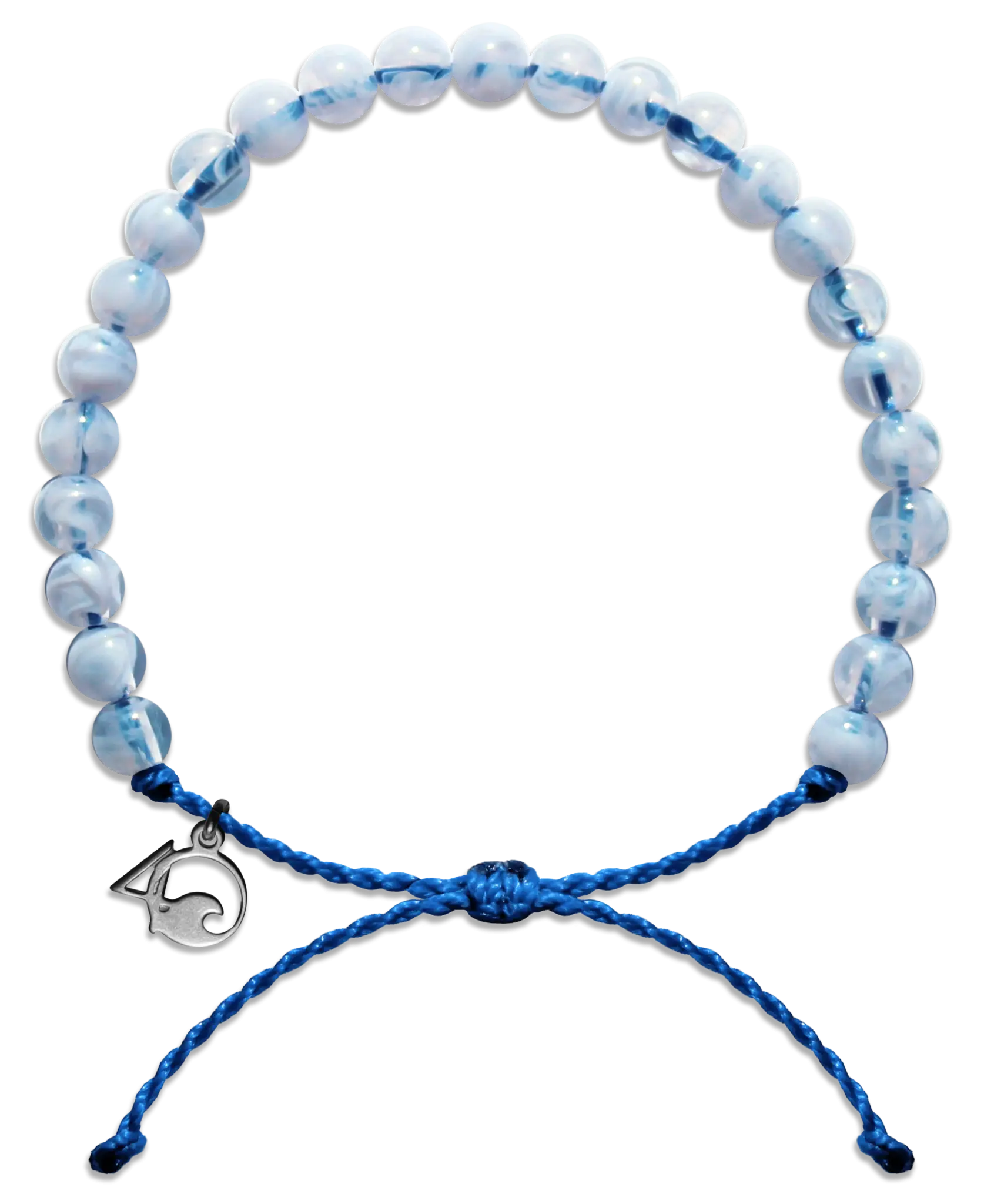 Handmade Beaded Bracelet with Blue String
