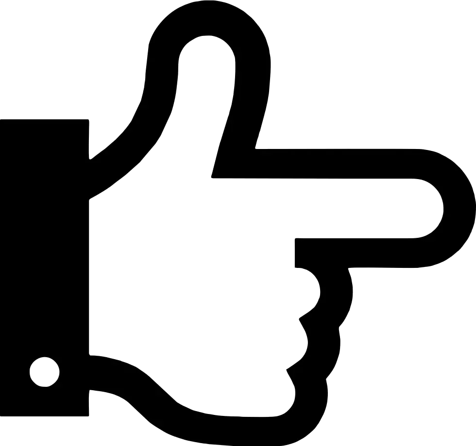 Black Hand Gesture Pointing to the Right