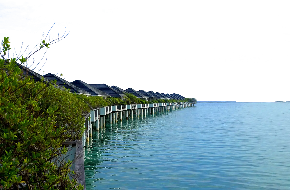 Overwater Bungalows by the Sea