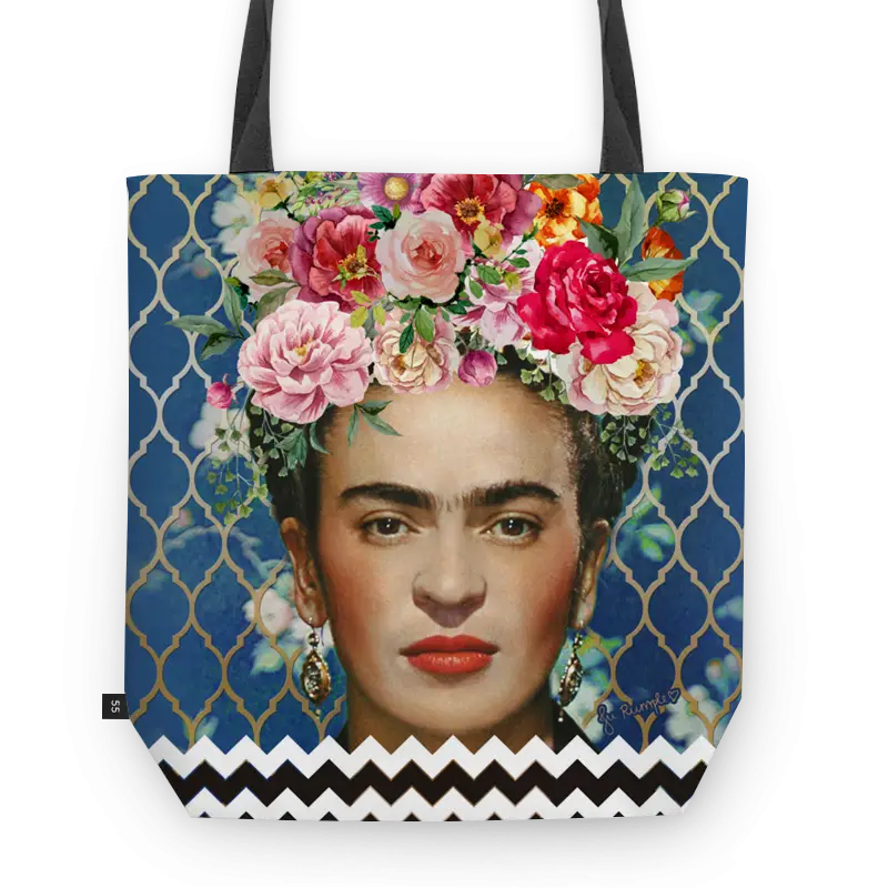 Floral Tote Bag with Artistic Design