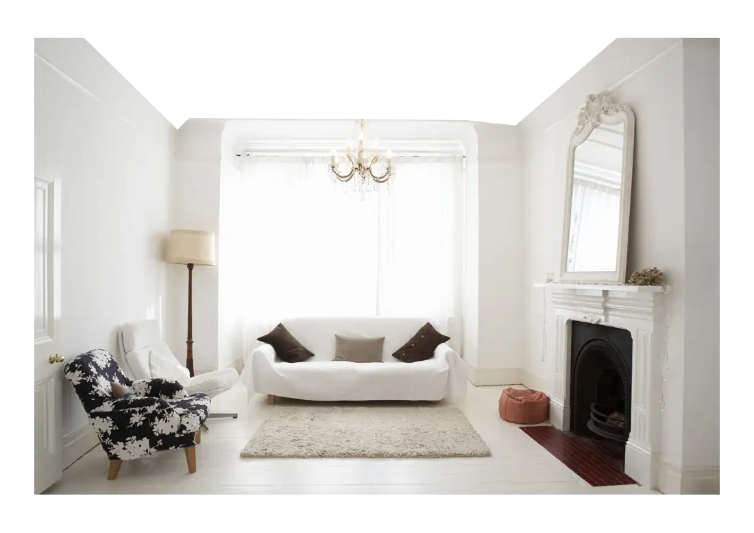 Modern White Living Room Interior