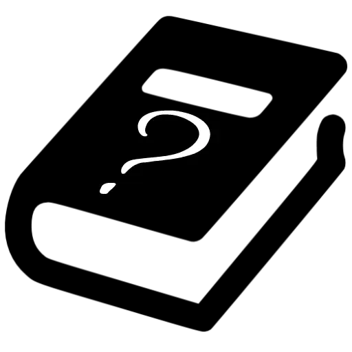 Black Book Icon with Question Mark