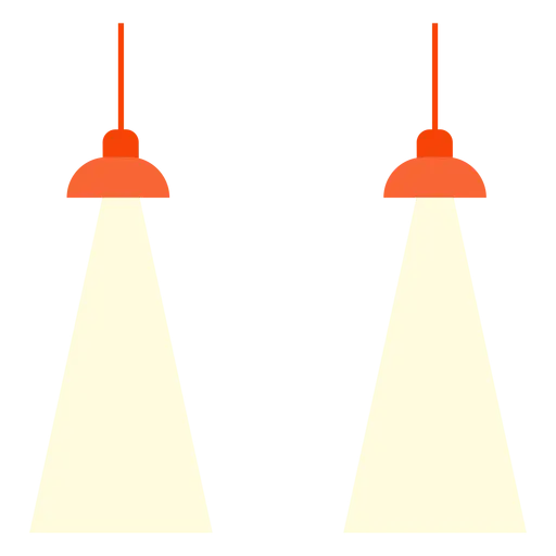 Hanging Lamps with Light Beams