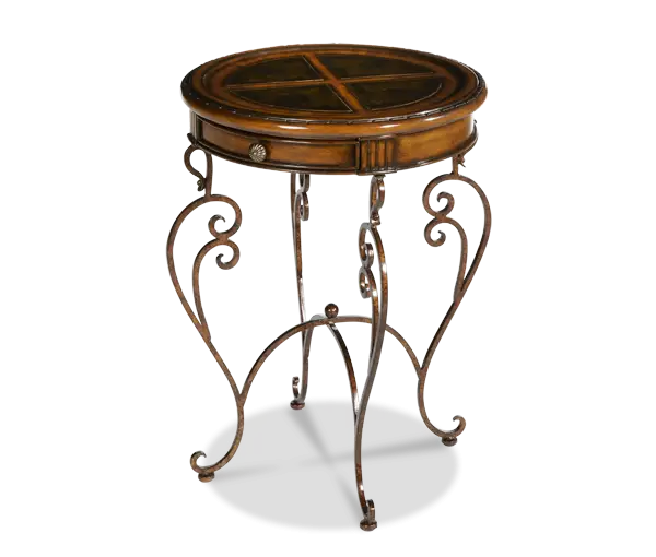 Ornate Round Table with Vintage Design