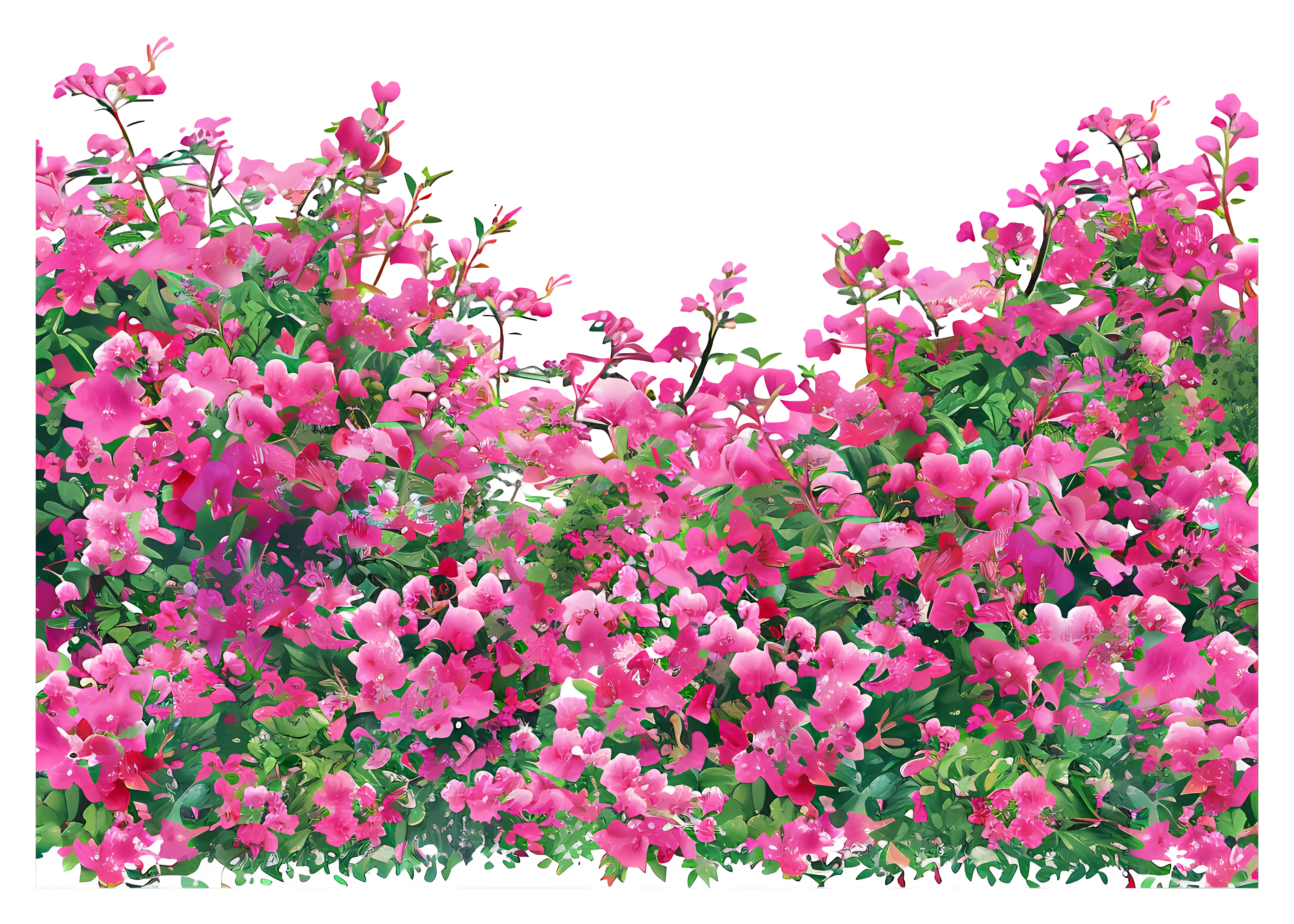 Bush of Pink Flowers