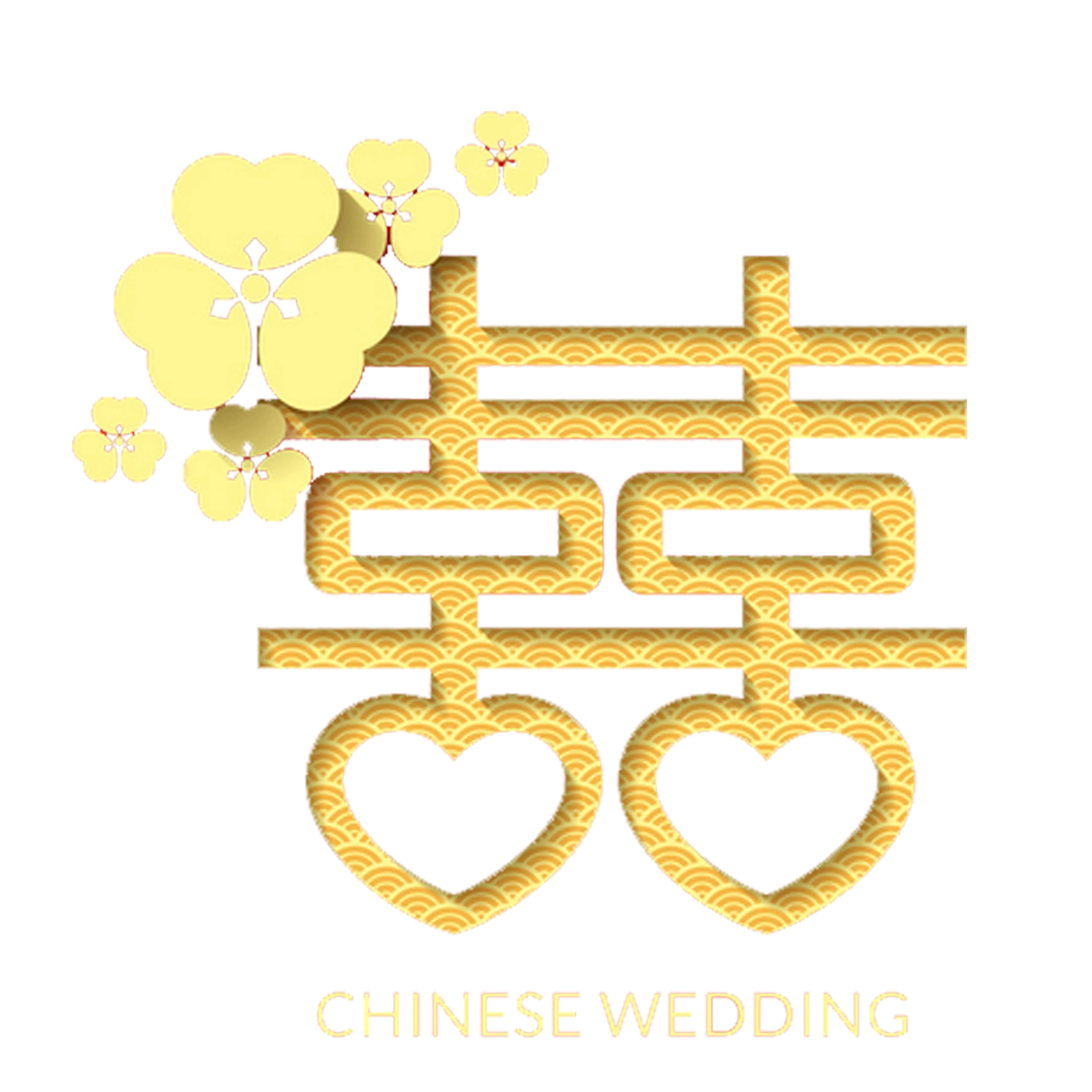 Double Happiness Symbol for Chinese Wedding