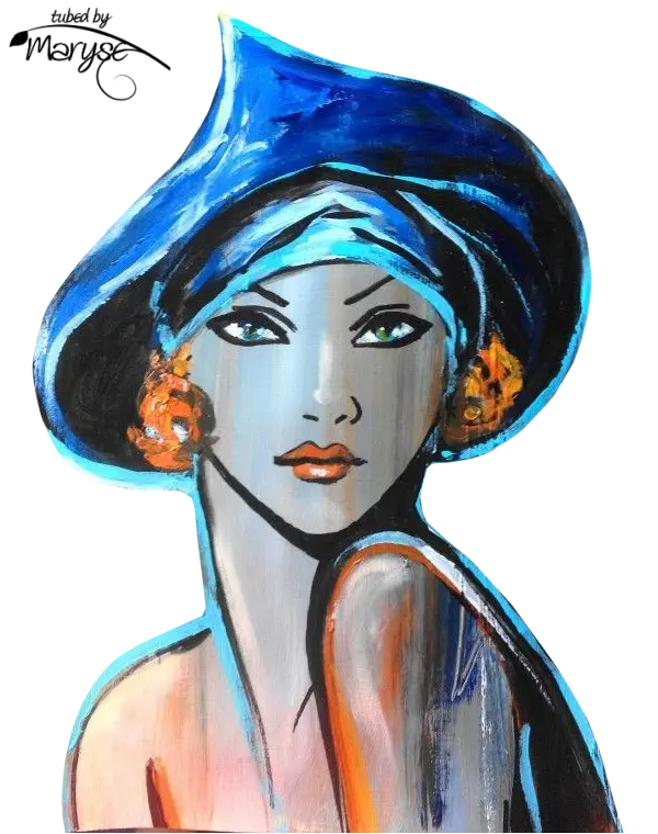 Colorful Woman Portrait Painting