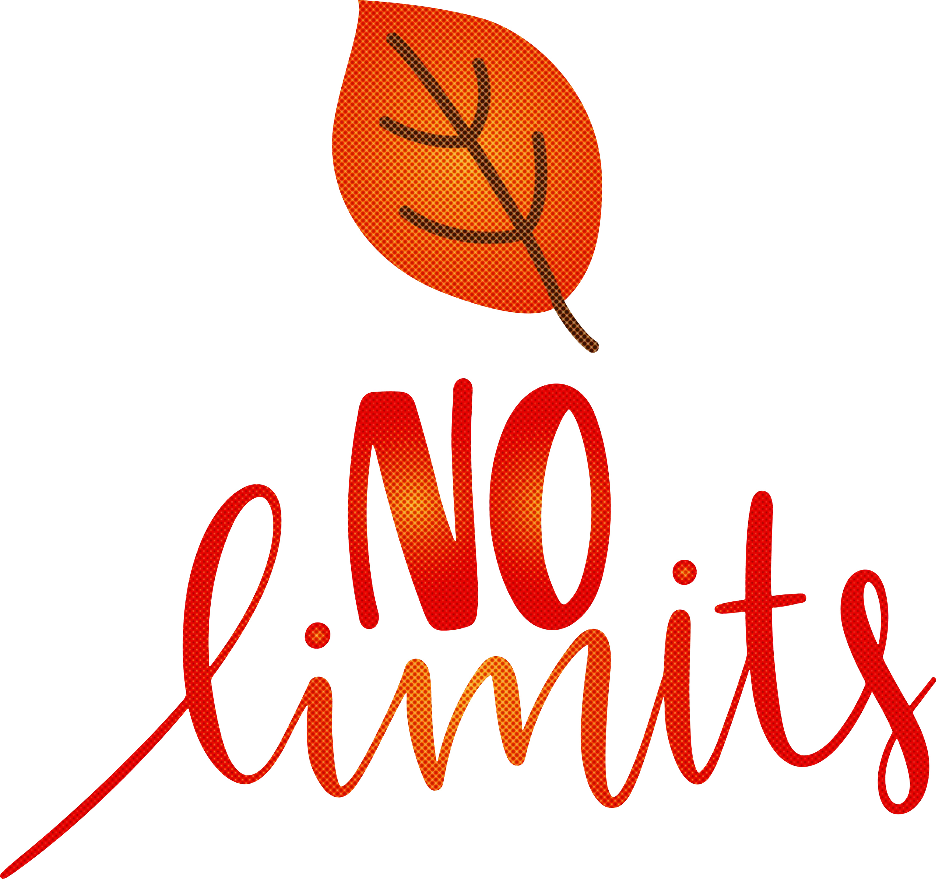 No Limits Motivation with Leaf Accent