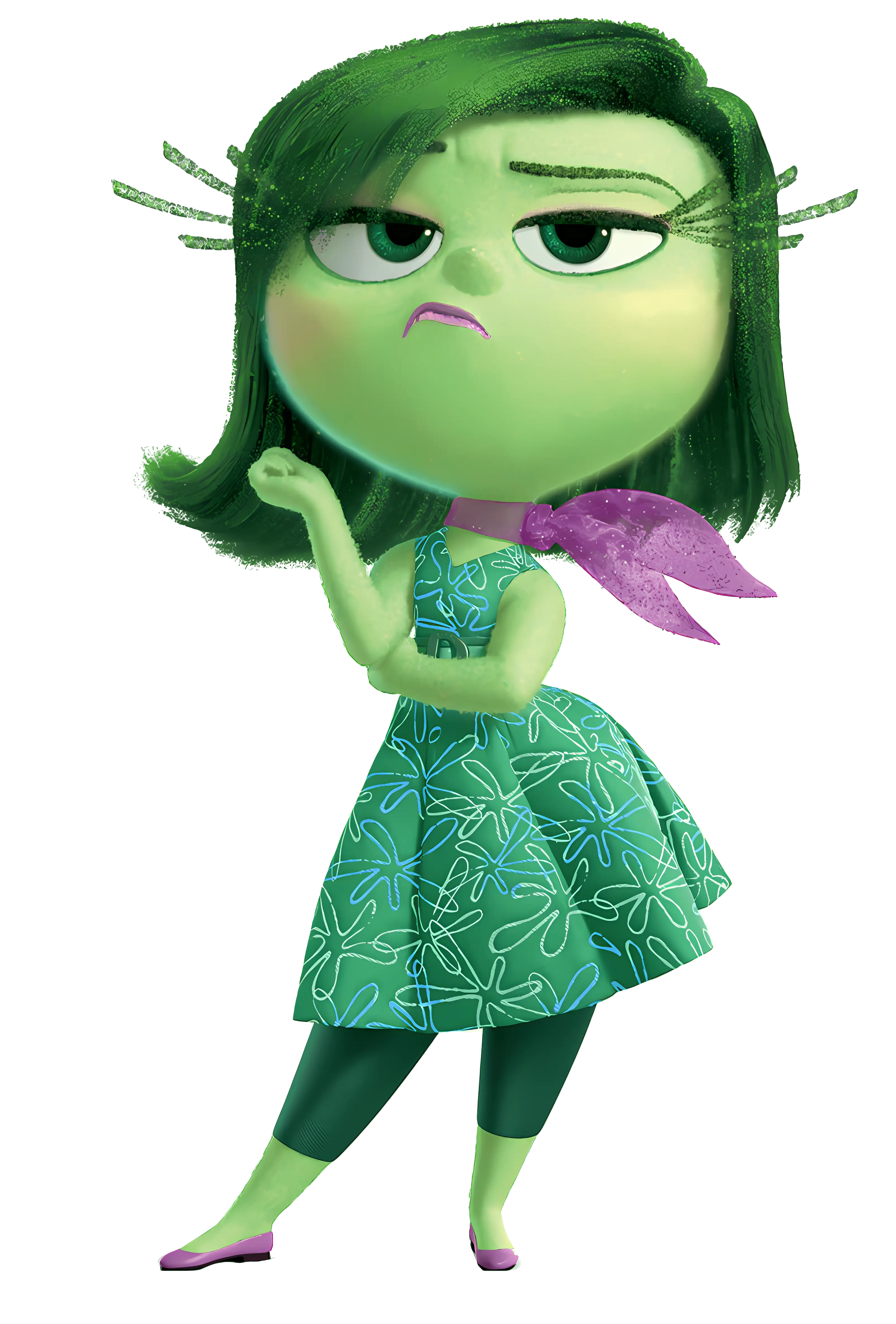 Sassy Green Cartoon Character