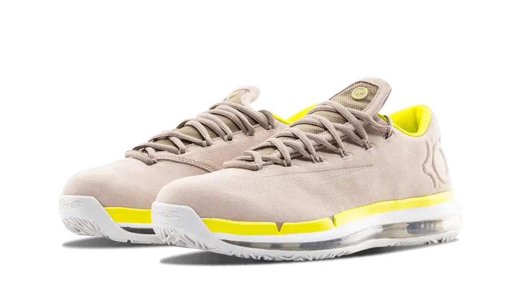 Stylish Beige Sneakers with Yellow Accents