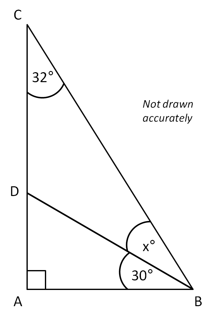Triangle Diagram with Labeled Angles