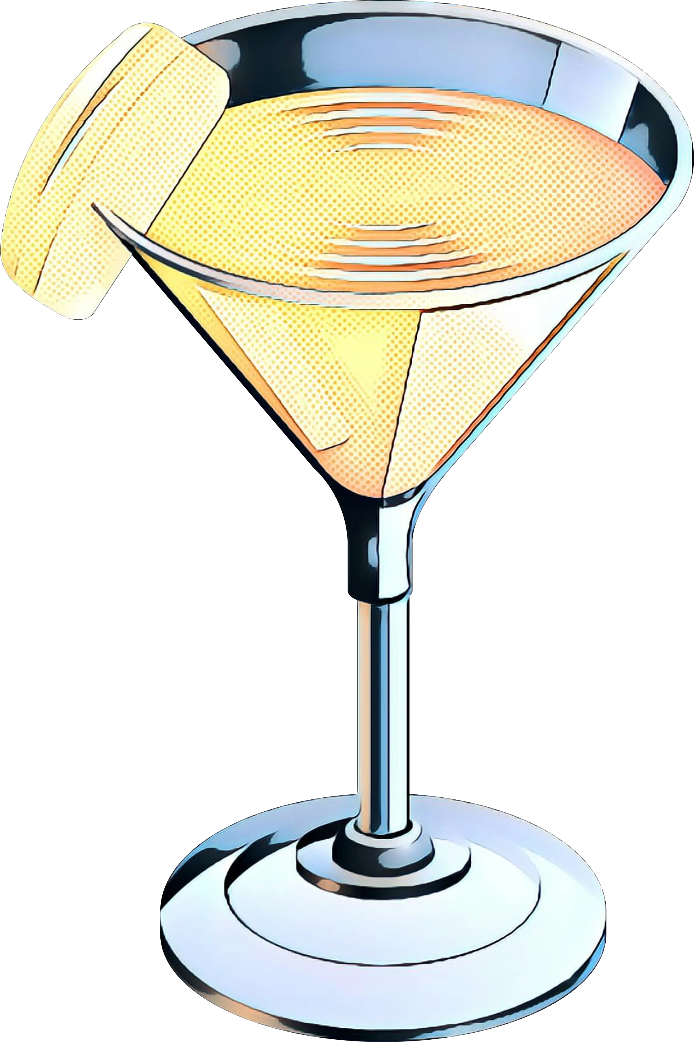 Elegant Cocktail Glass with Drink