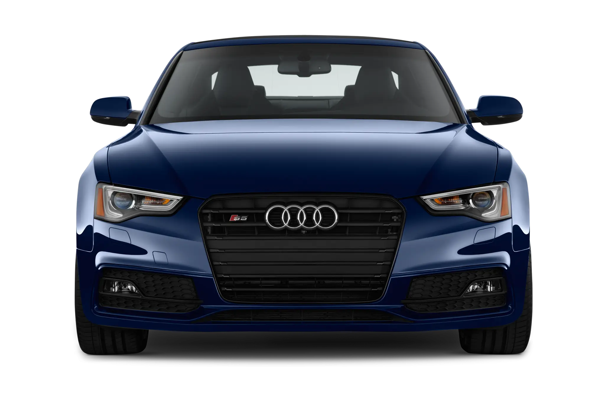 Luxury Blue Sports Sedan Front View