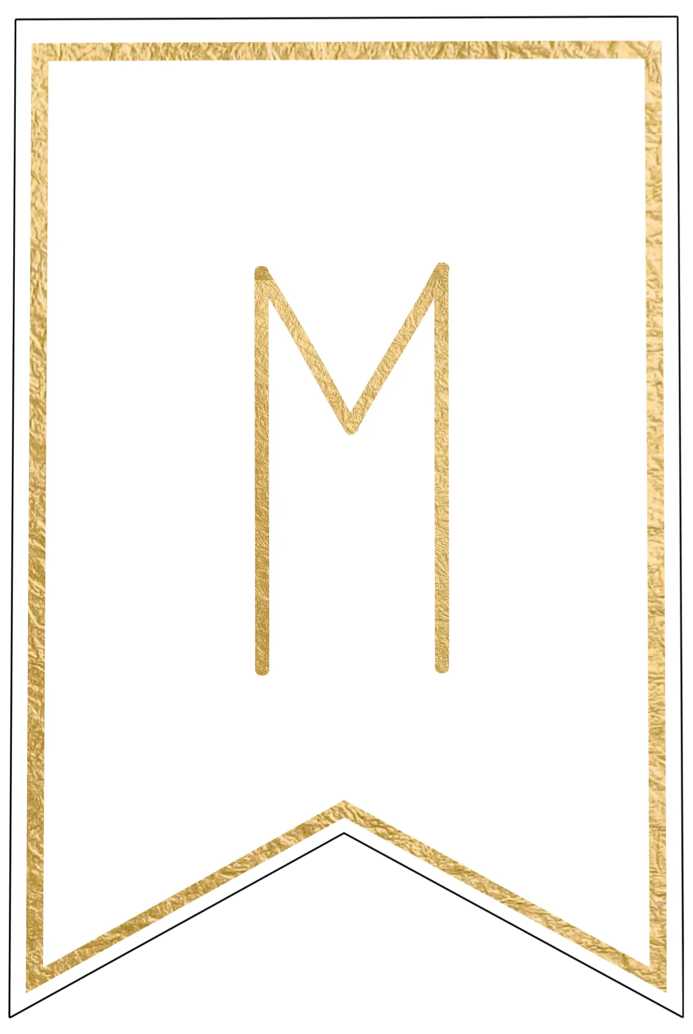 Gold Letter M Banner