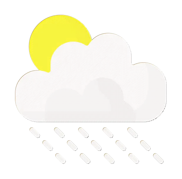 Sun and Rain Cloud Illustration