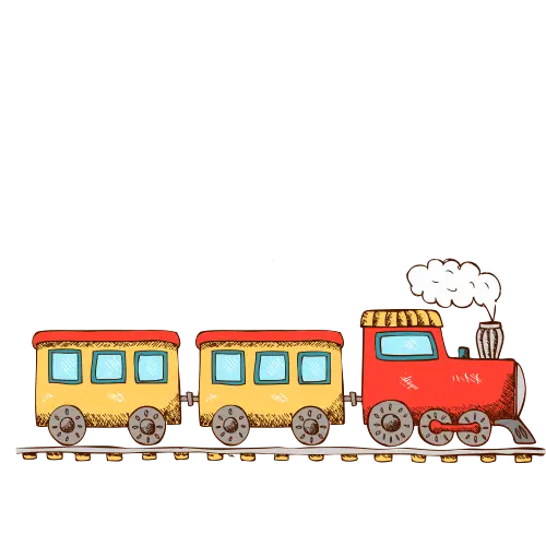 Colorful Toy Train Illustration