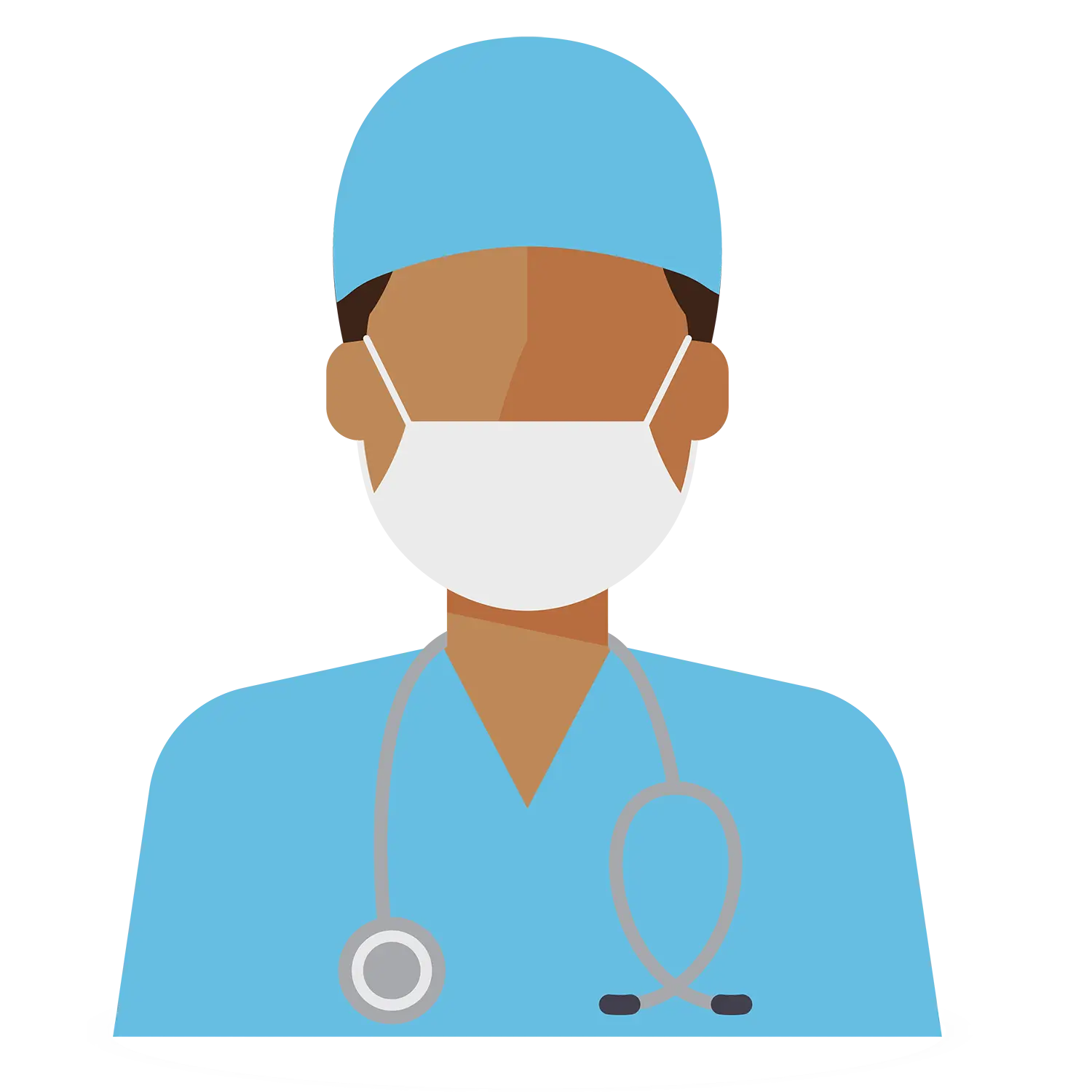 Doctor Illustration with Stethoscope and Mask