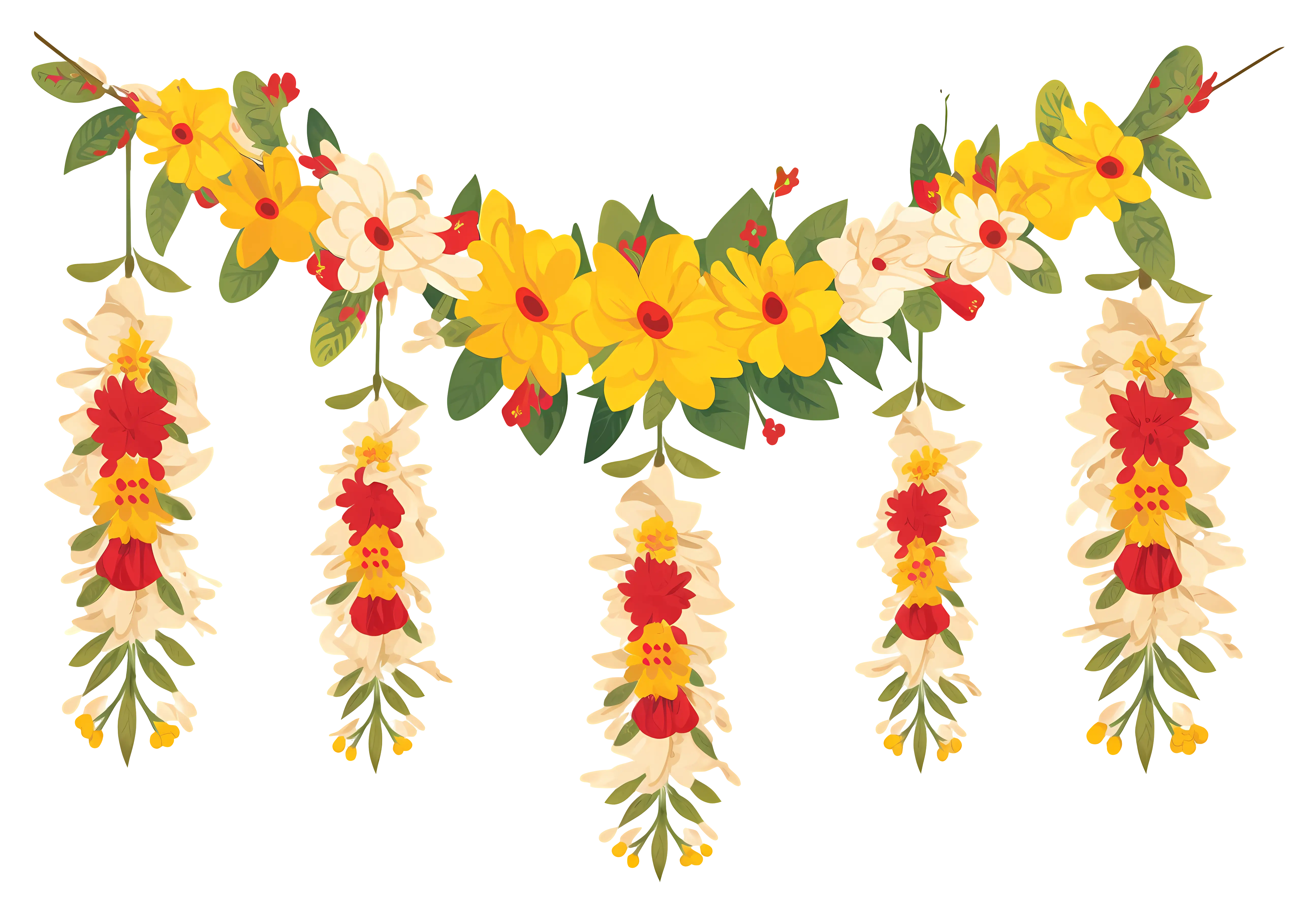 Vibrant Flower Garland Hanging