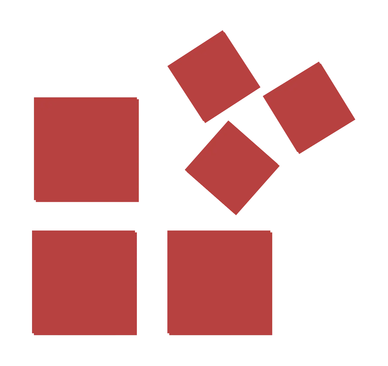 Abstract Red Squares Graphic Icon