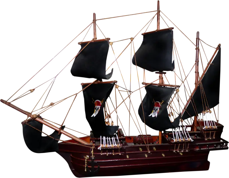 Pirate Ship with Black Sails