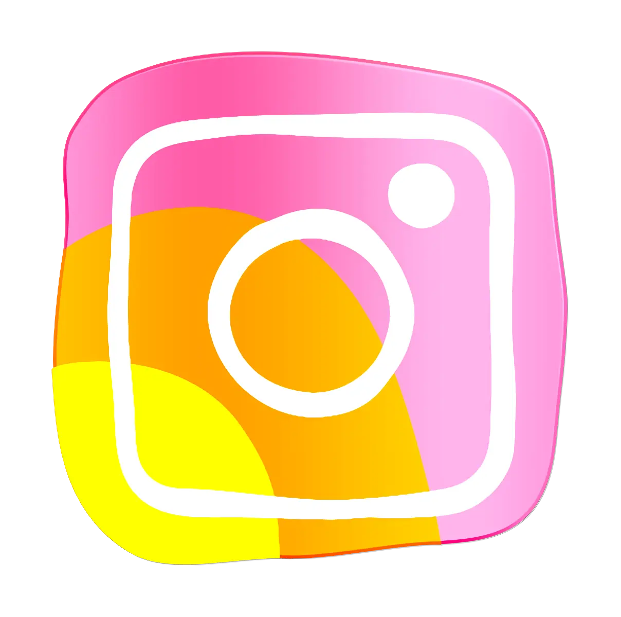 Instagram Logo in Pink and Yellow Design