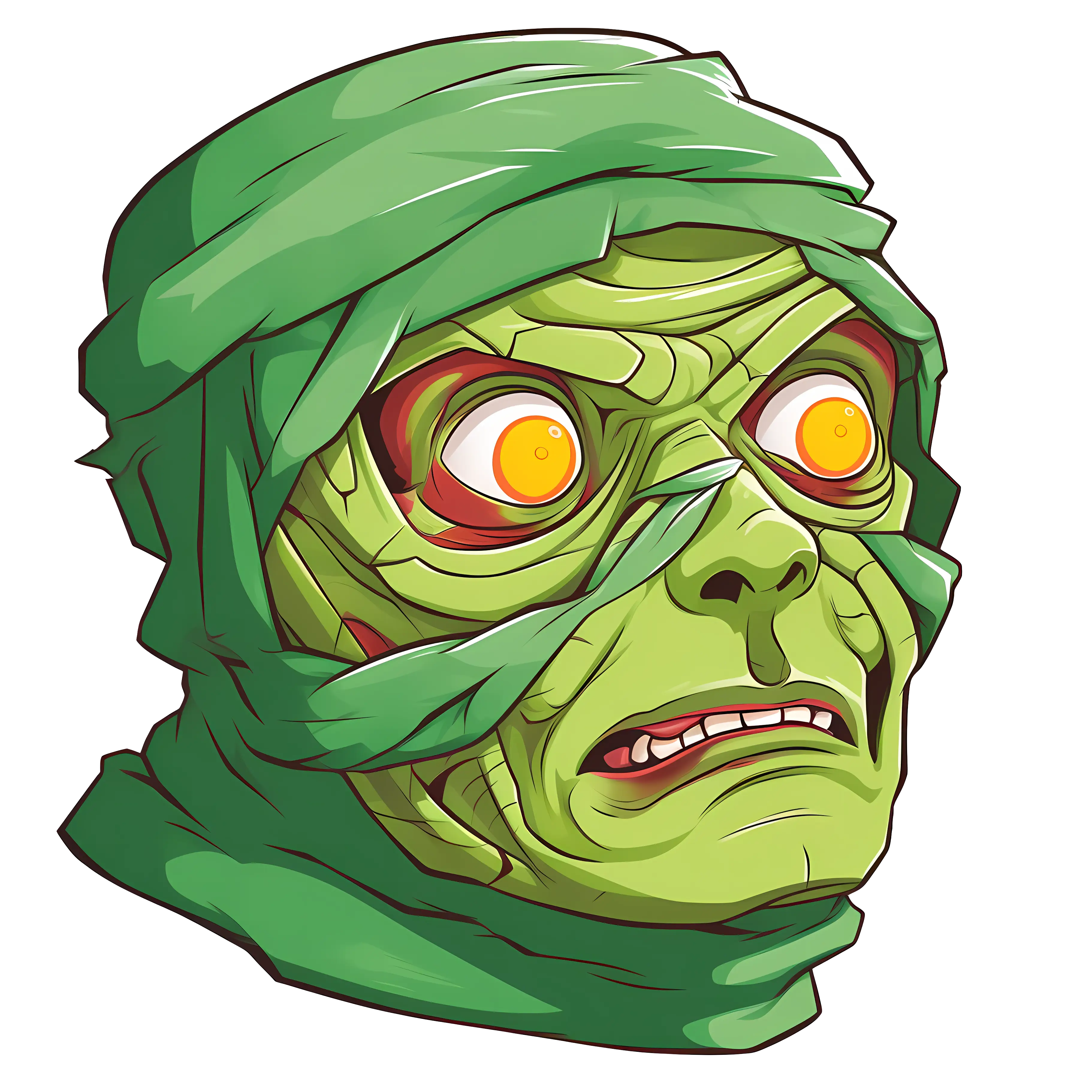 Green Mummy with Bandages