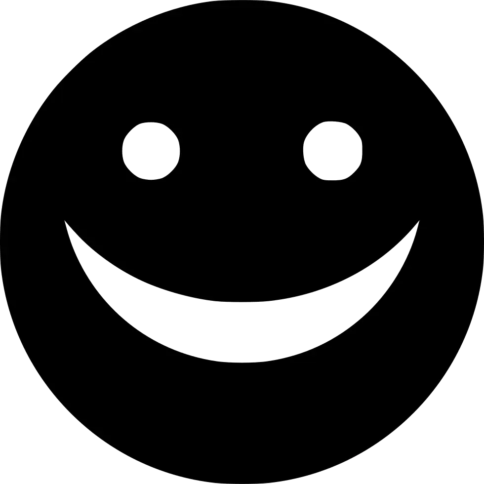 Black Smiley Face Icon Symbol