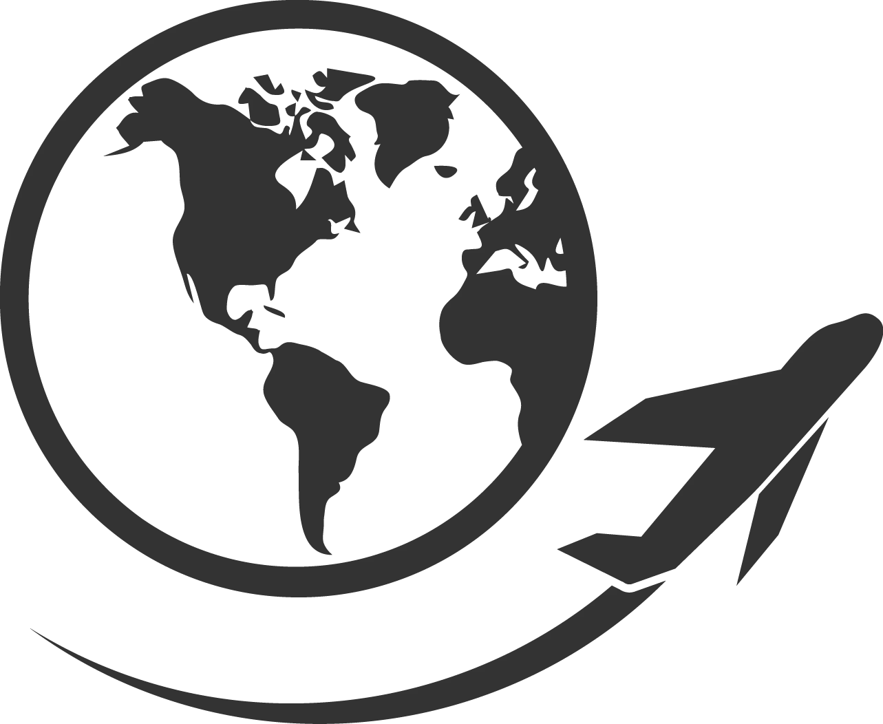 Airplane and Globe Symbolizing Global Travel