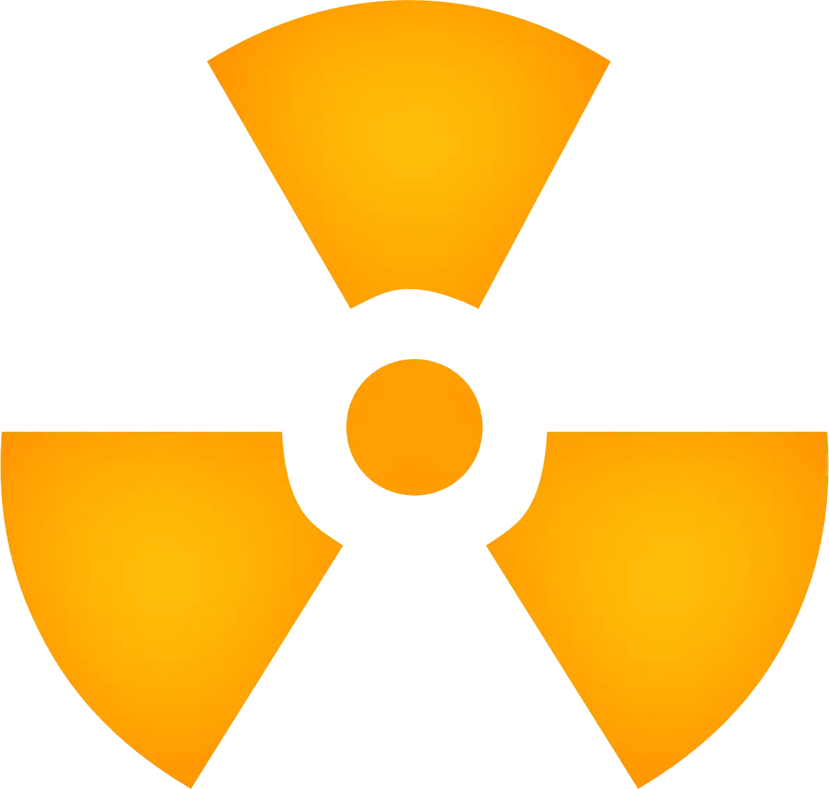 Radiation Hazard Warning Icon in Orange