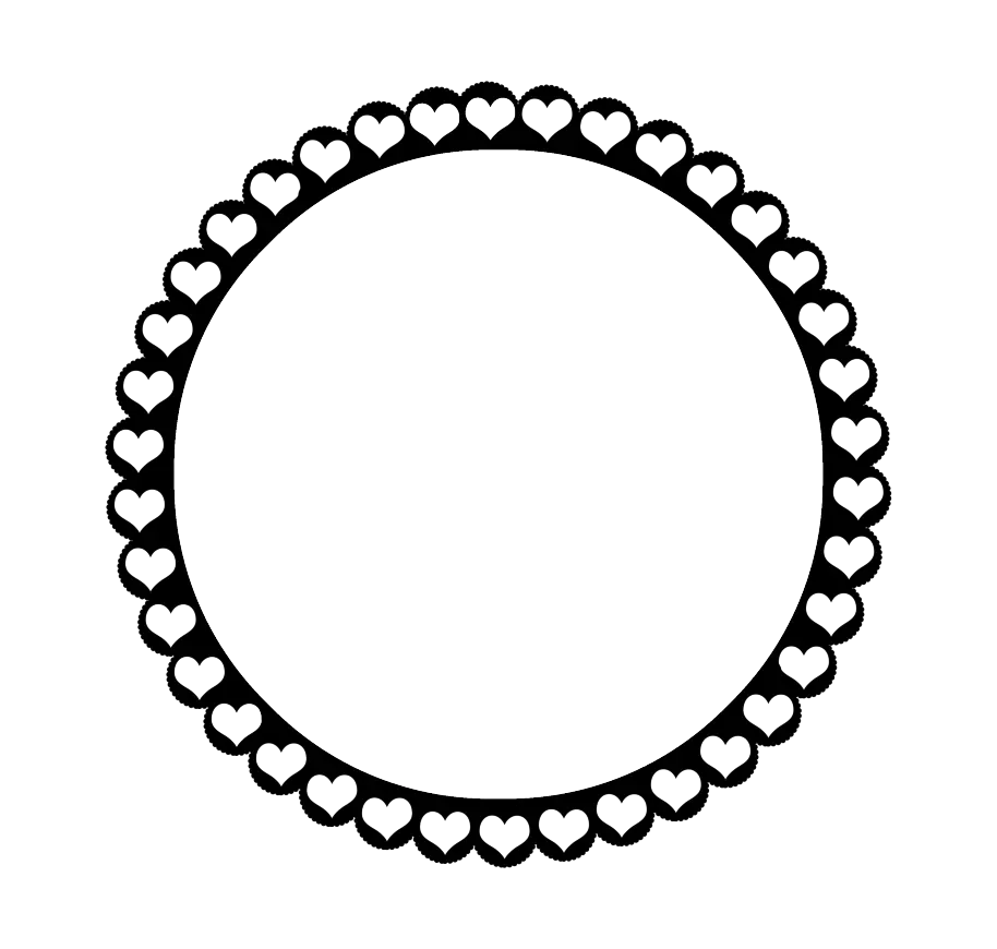 Heart Pattern Circular Frame