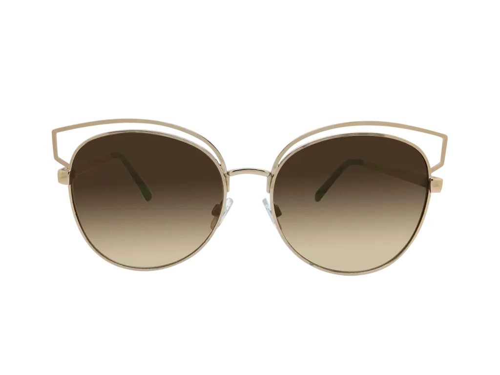 Stylish Metal Frame Sunglasses with Gradient Lenses
